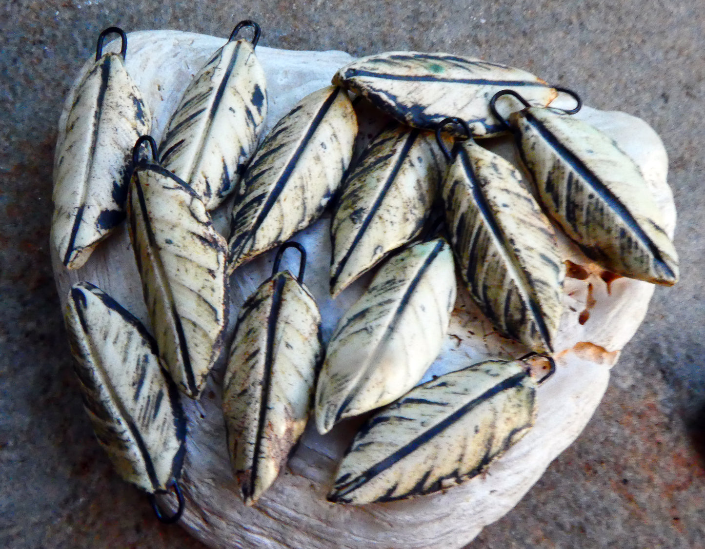 Ceramic Ghostly Leaves #7