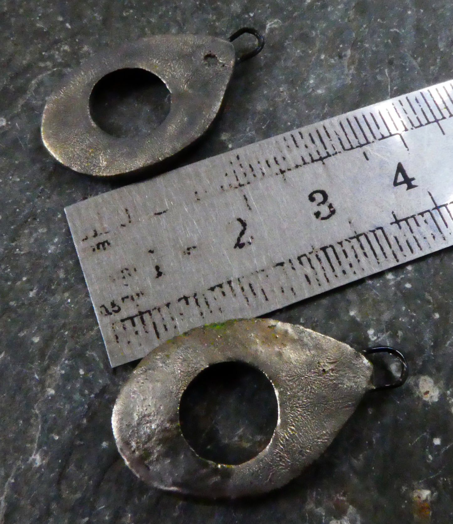 Ceramic Textured Hoop Earring Charms - Lime