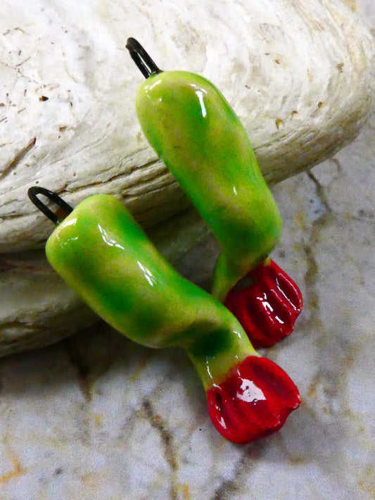 Ceramic Frogs Legs Earring Charms