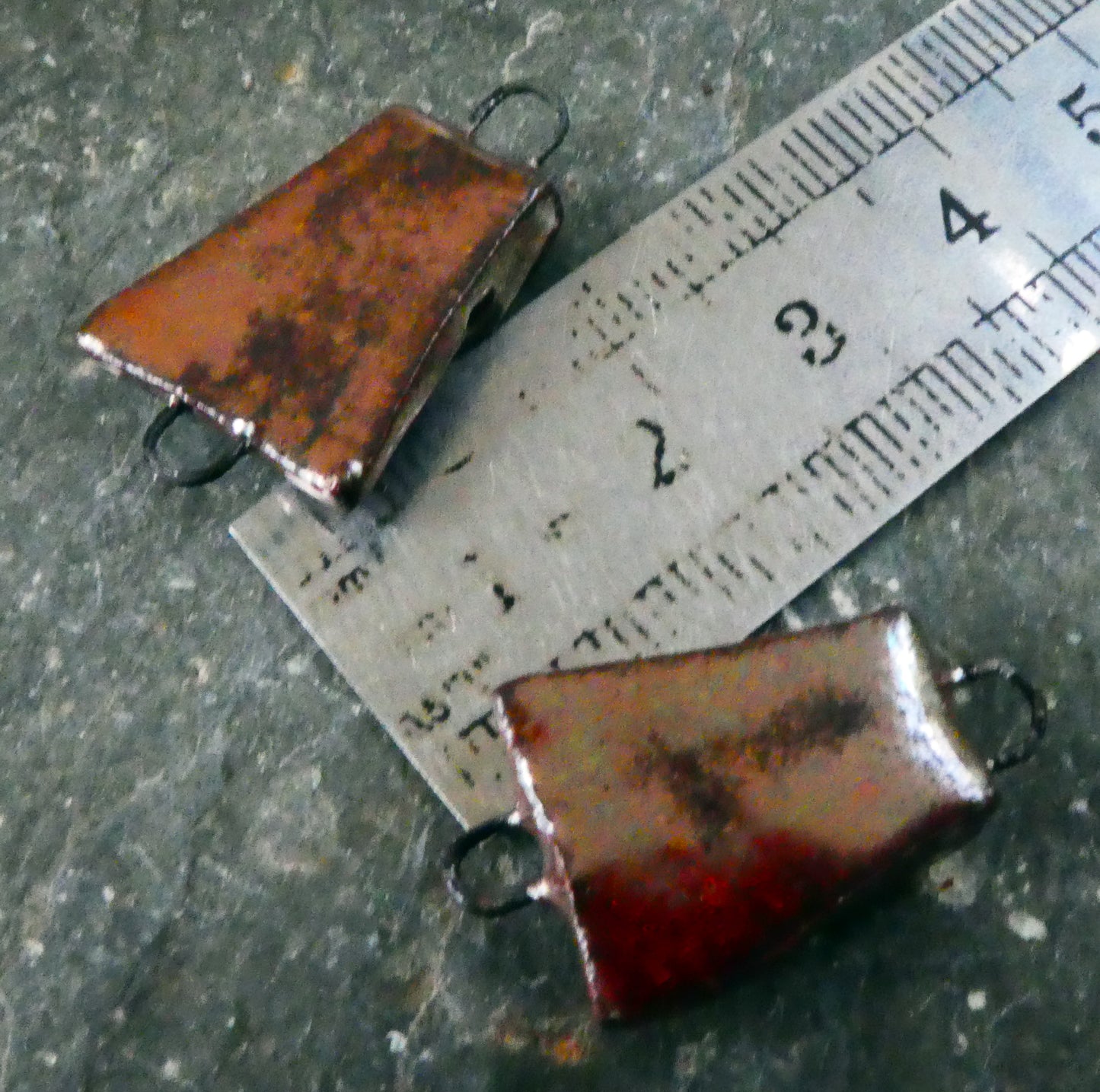 Ceramic Handbag Earring Connectors - Rose Gold