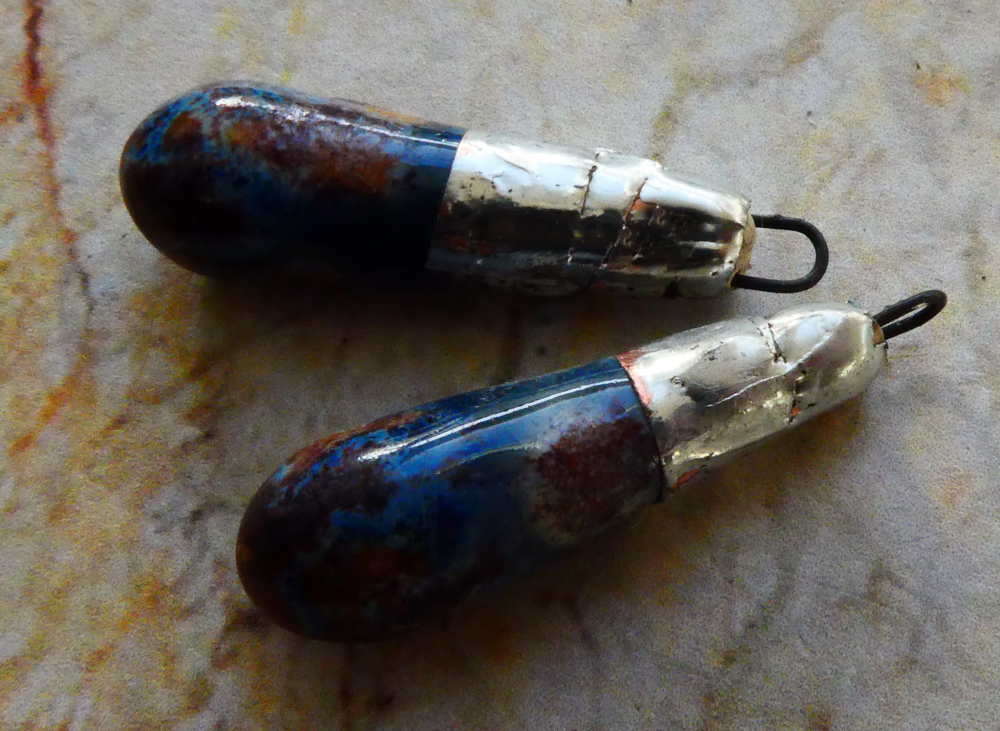 Ceramic Metallic Baton Charms - Outer Space