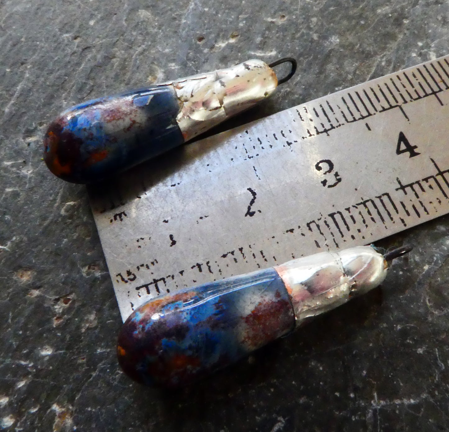 Ceramic Metallic Baton Charms - Outer Space
