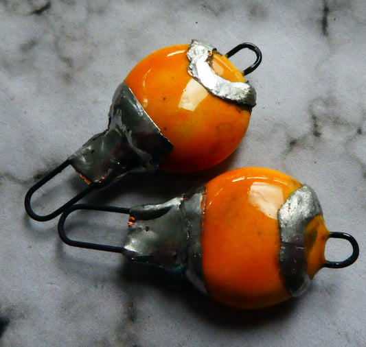 Ceramic Disc Charms - Yellow