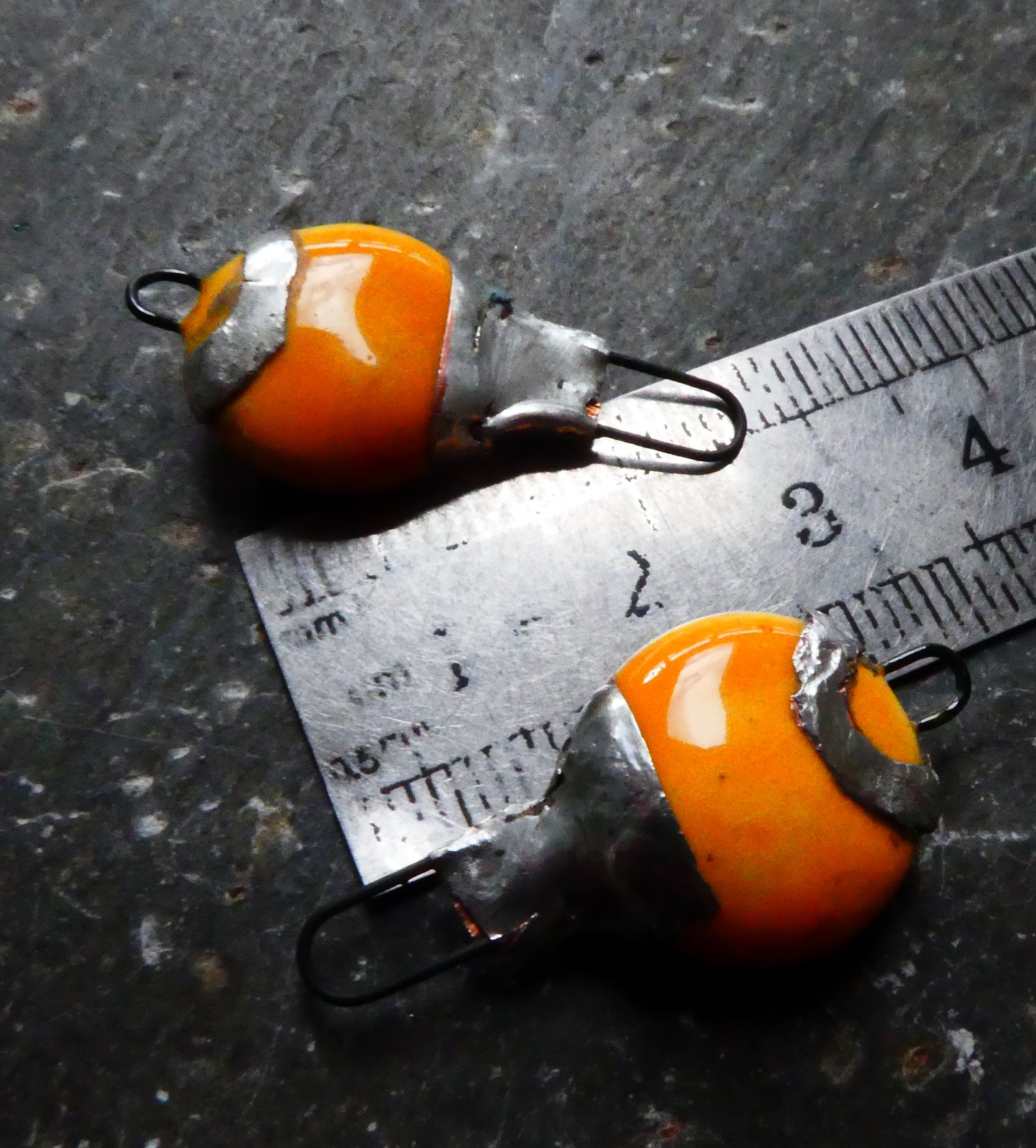 Ceramic Disc Charms - Yellow