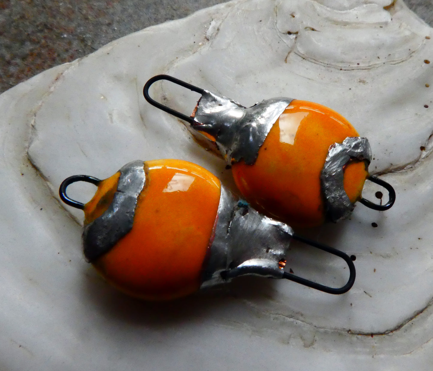 Ceramic Disc Charms - Yellow