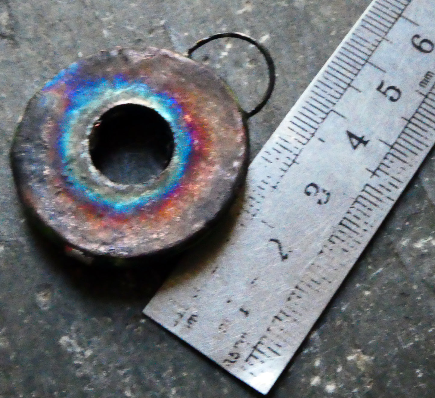 Ceramic Hoop Pendant - Blues
