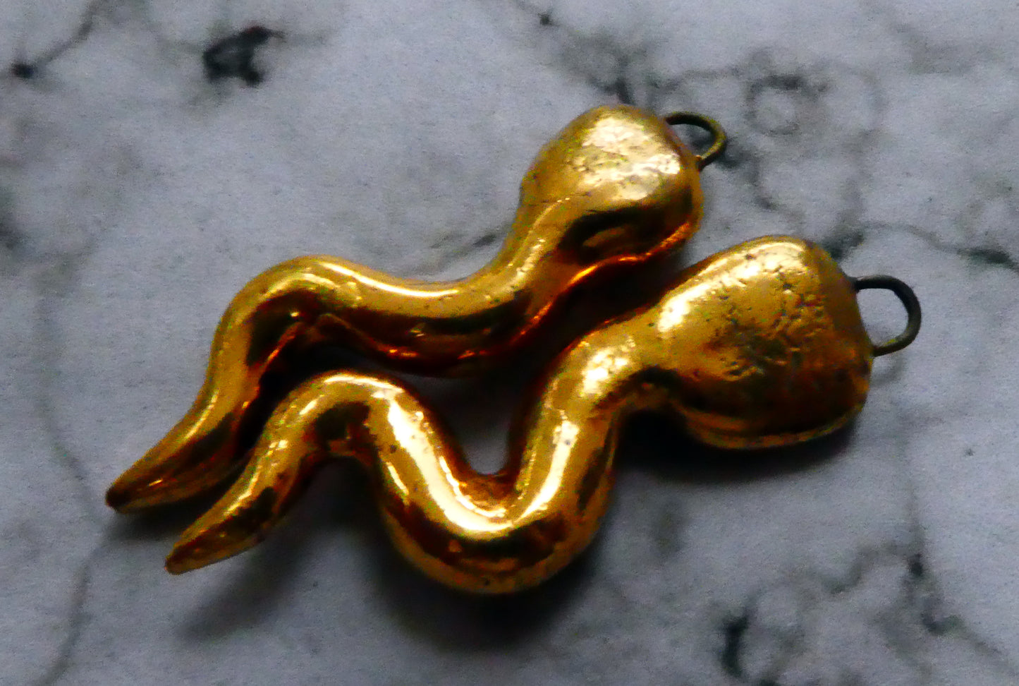 Ceramic Gold Lustre Squiggle Charms