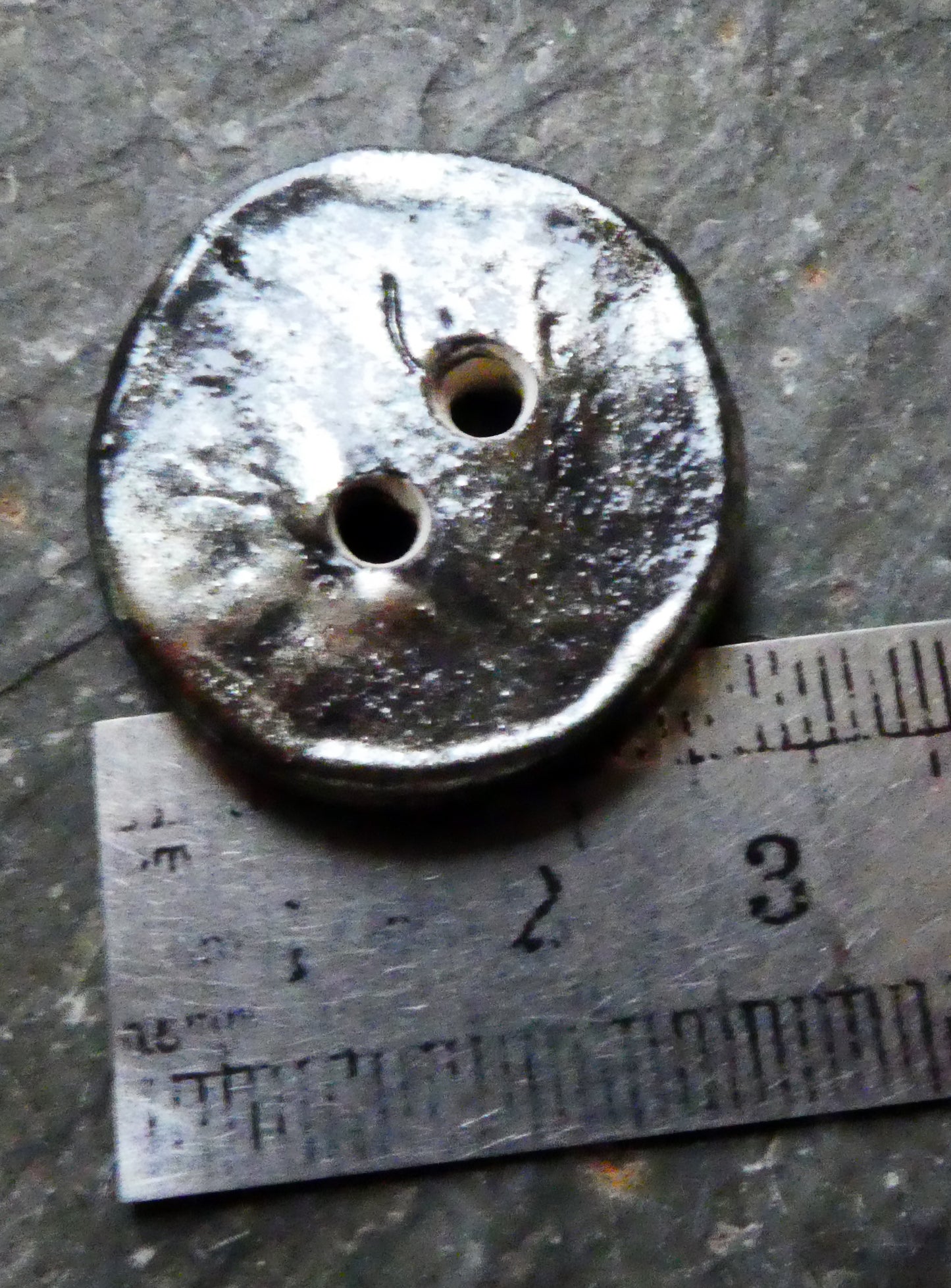 Ceramic Buttons -Textured Round - Gloria