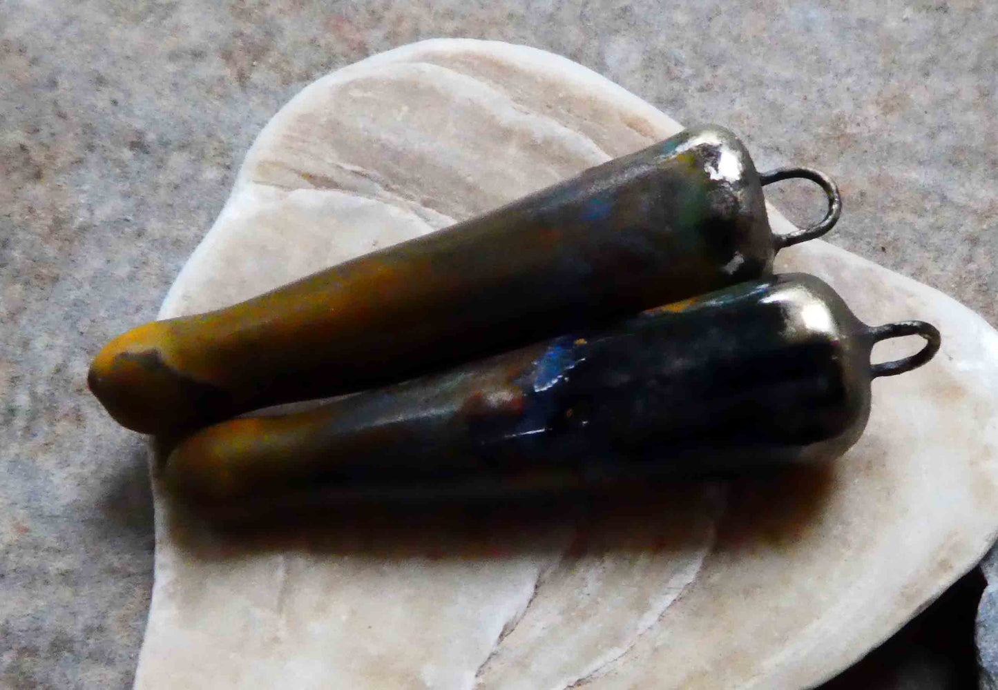 Ceramic Spikes Earring Charms - Eternal Galaxy