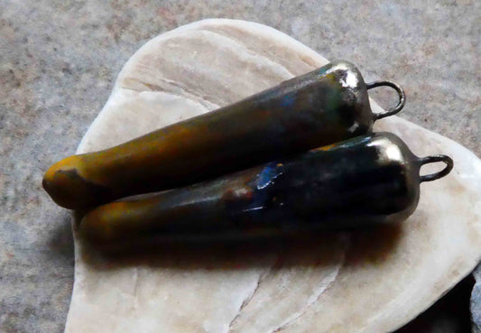 Ceramic Spikes Earring Charms - Eternal Galaxy