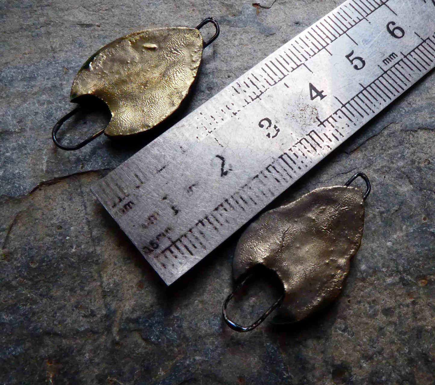 Ceramic Filligree Arch Earring Connectors -Rockpool