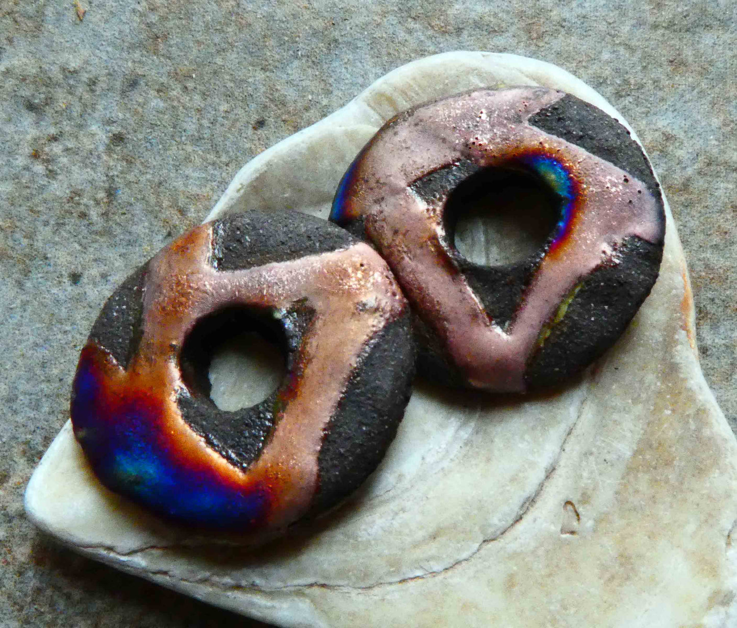 Ceramic Scorchy Disc Earring Charms #10