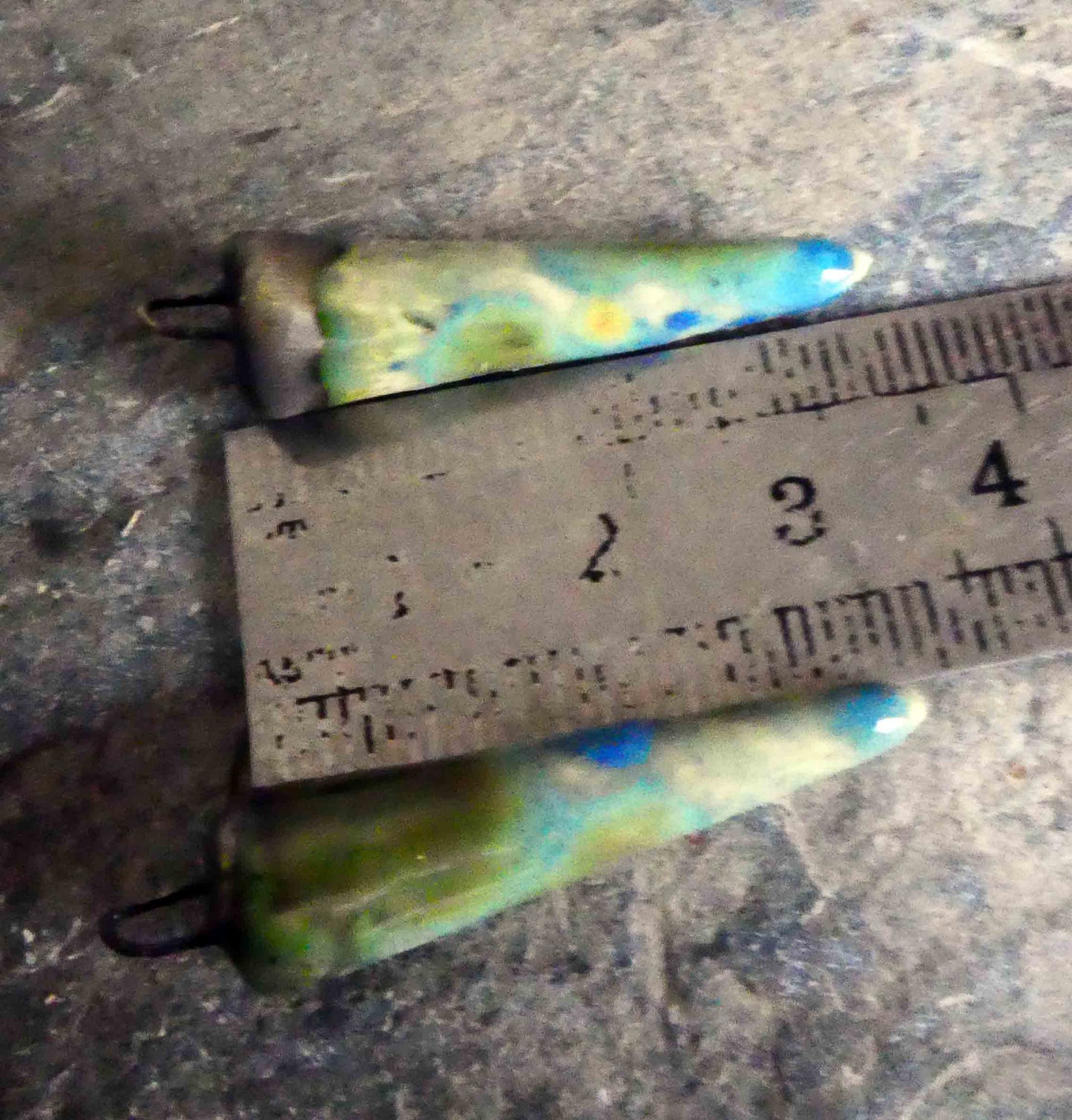 Ceramic Spikes Earring Charms -Pale Blue Azure