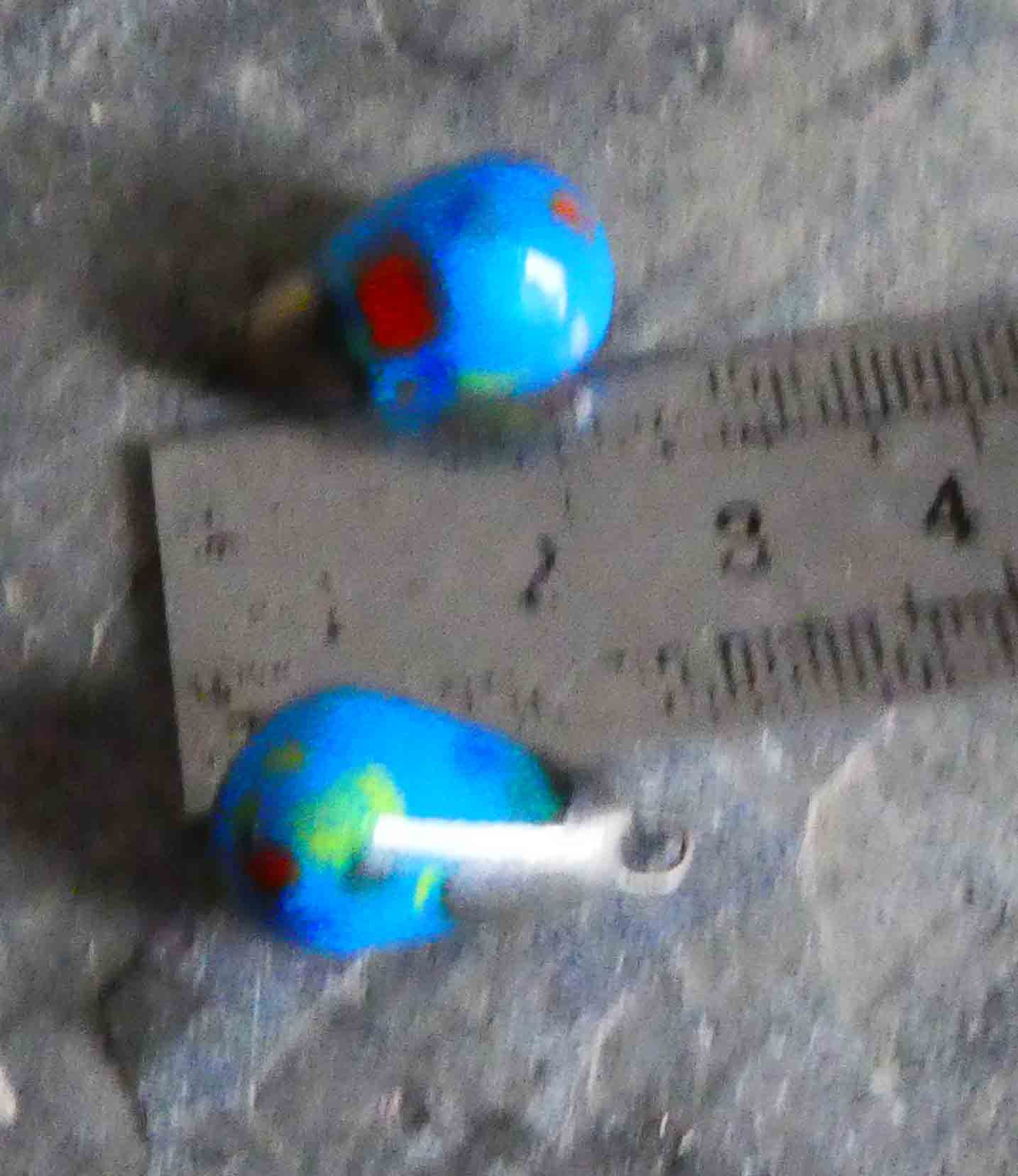 Ceramic Bronzy Drop Earring Charms - Blueberry Bubblegum