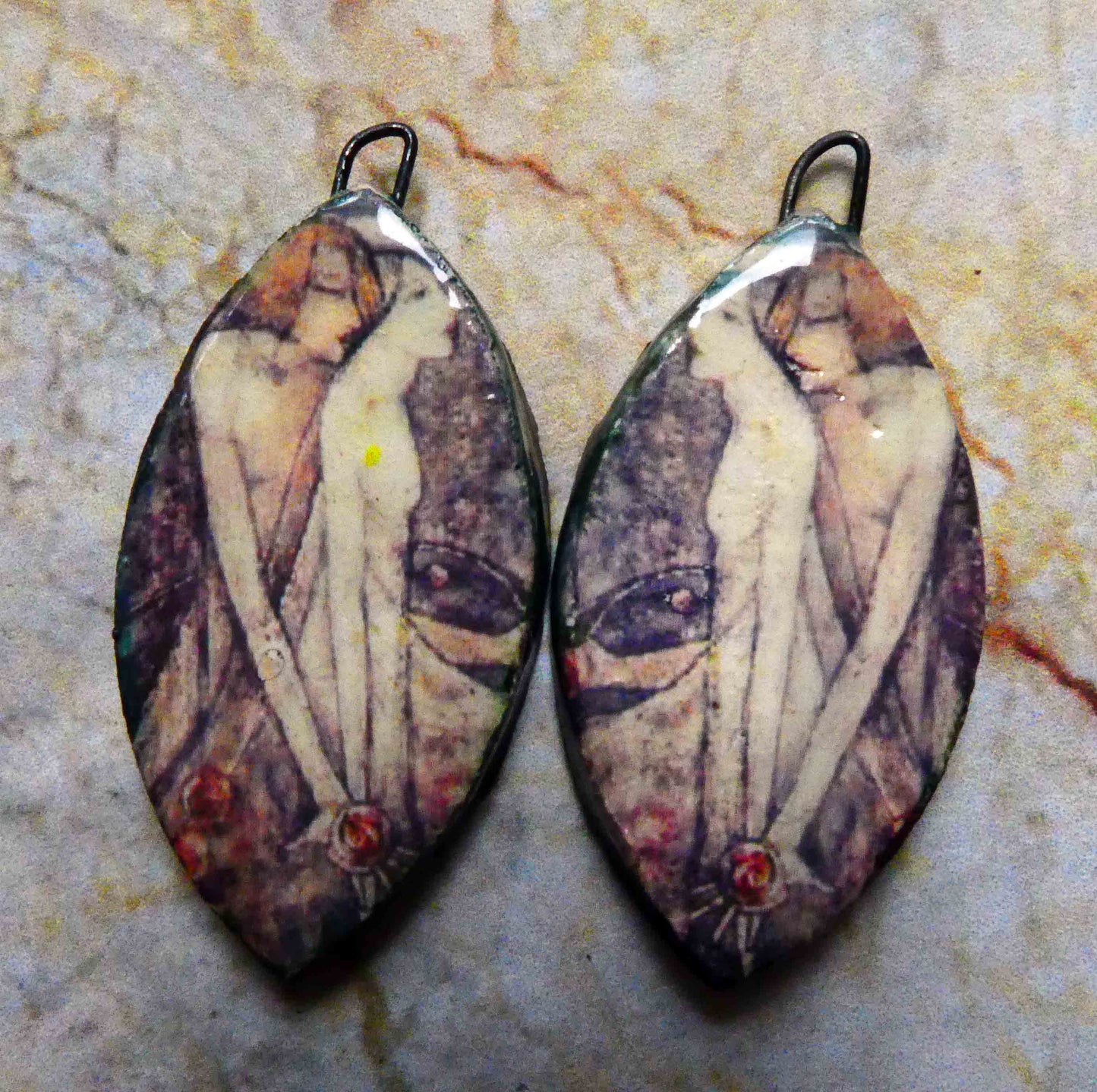 Frances Macdonald Decal Drop Earring Charms #2