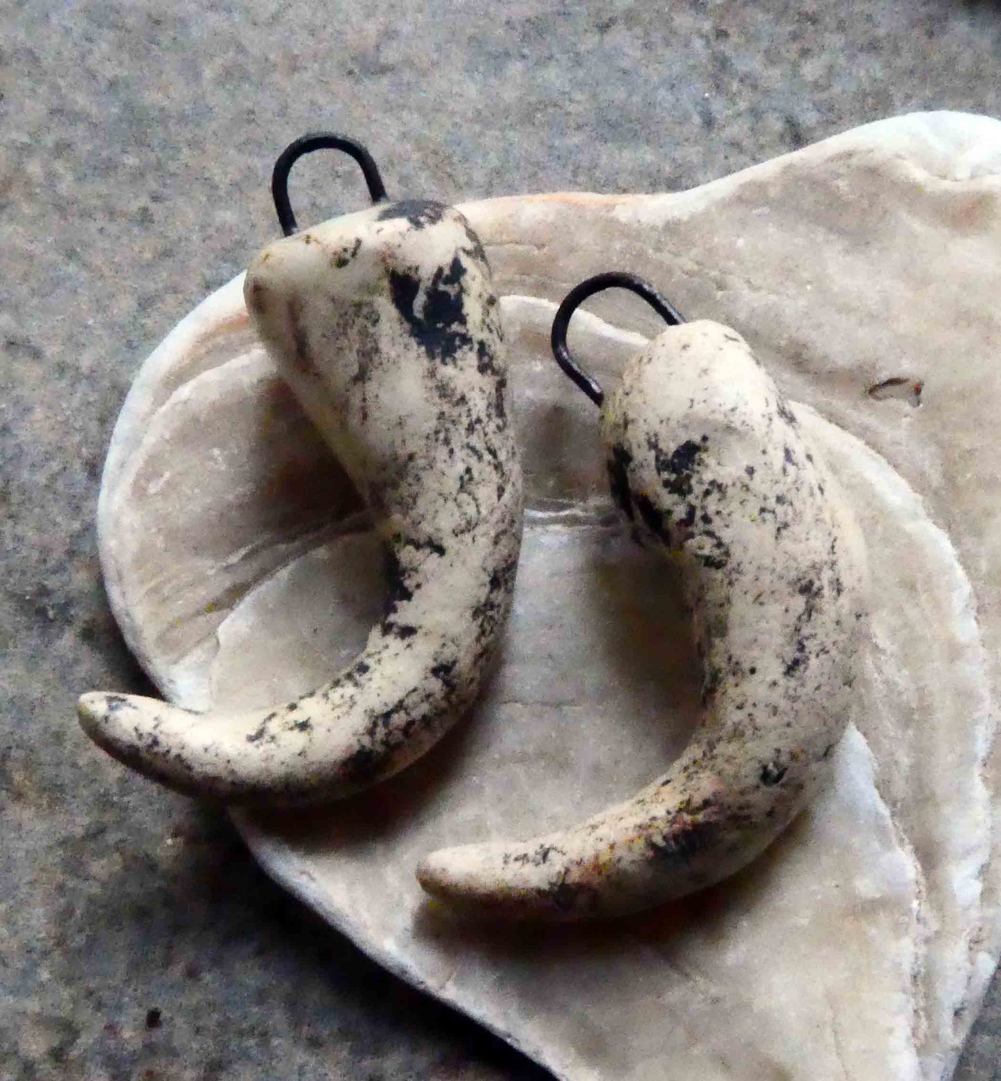 Ceramic Claws Earring Charms