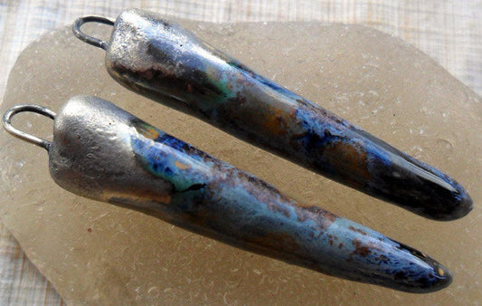 Ceramic Spikes Earring Charms - Eternal Galaxy