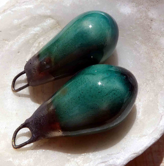 Ceramic Drops Earring Charms - Jurassic