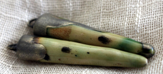 Ceramic Bronzy Spike Earring Charms - Safari