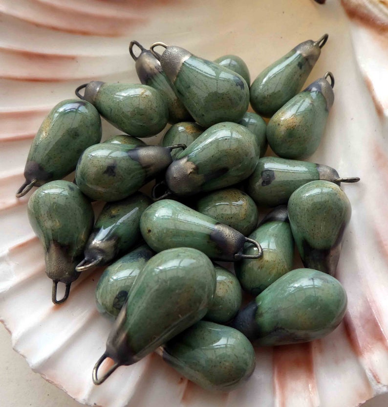 Ceramic Drops Earring Charms - Provence