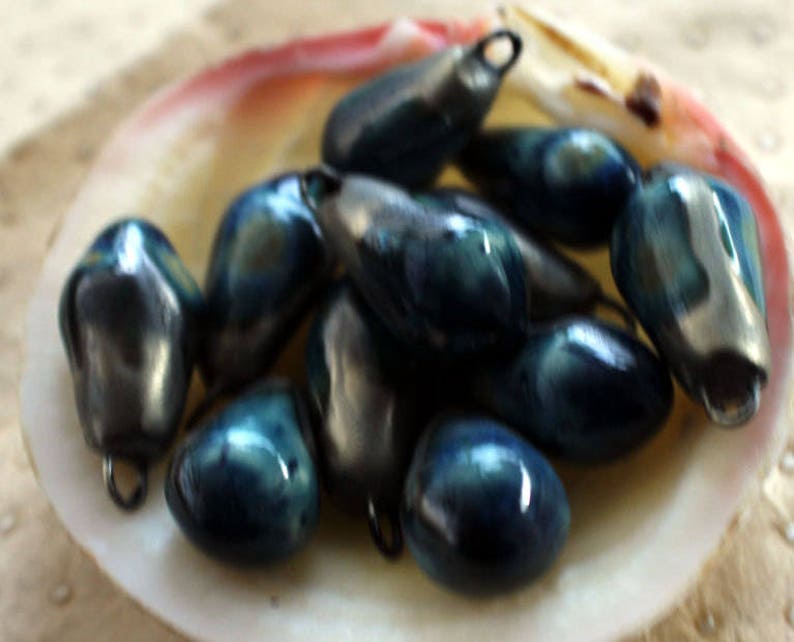 Ceramic Drops Earring Charms - Monsoon Seas