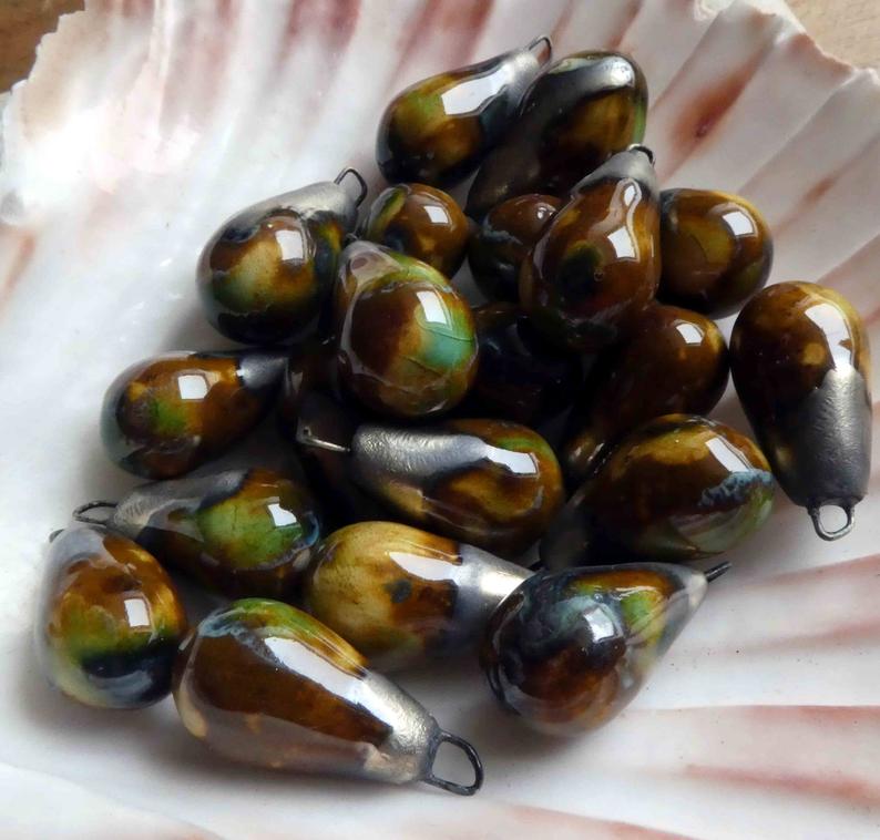 Ceramic Drops Earring Charms - Renaissance