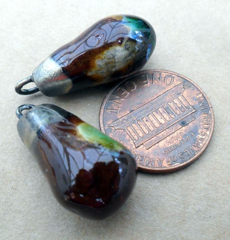 Ceramic Drops Earring Charms - Murano