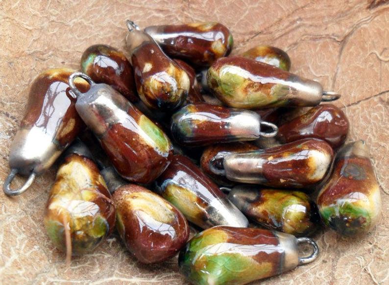 Ceramic Drops Earring Charms - Murano