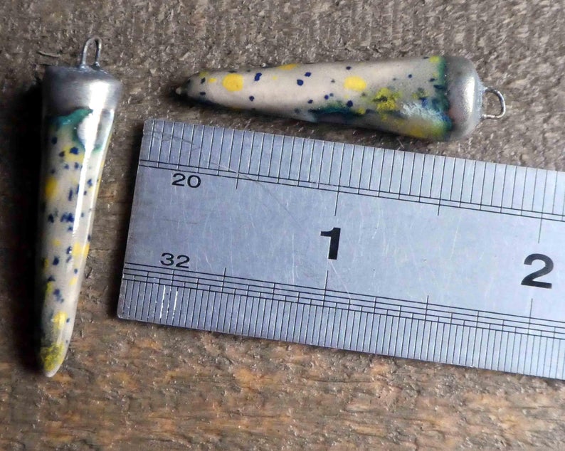 Ceramic Spikes Earring Charms - Fireflies