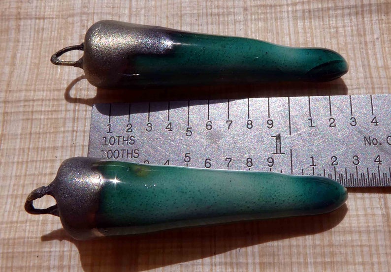 Ceramic Bronzy Spike Earring Charms - Jurassic