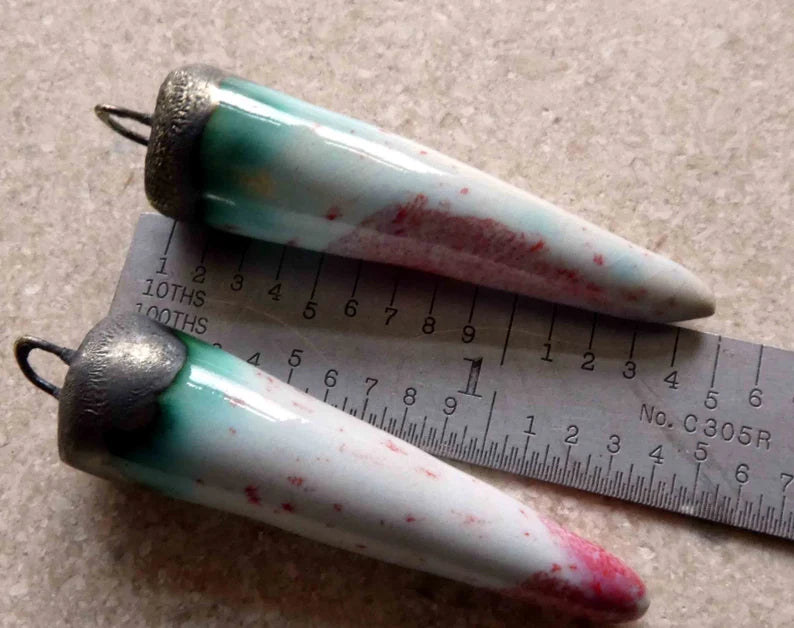 Ceramic Spikes Earring Charms -Sunrise