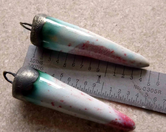 Ceramic Spikes Earring Charms -Sunrise