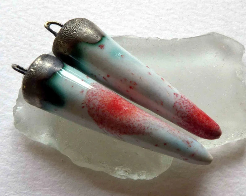 Ceramic Spikes Earring Charms -Sunrise