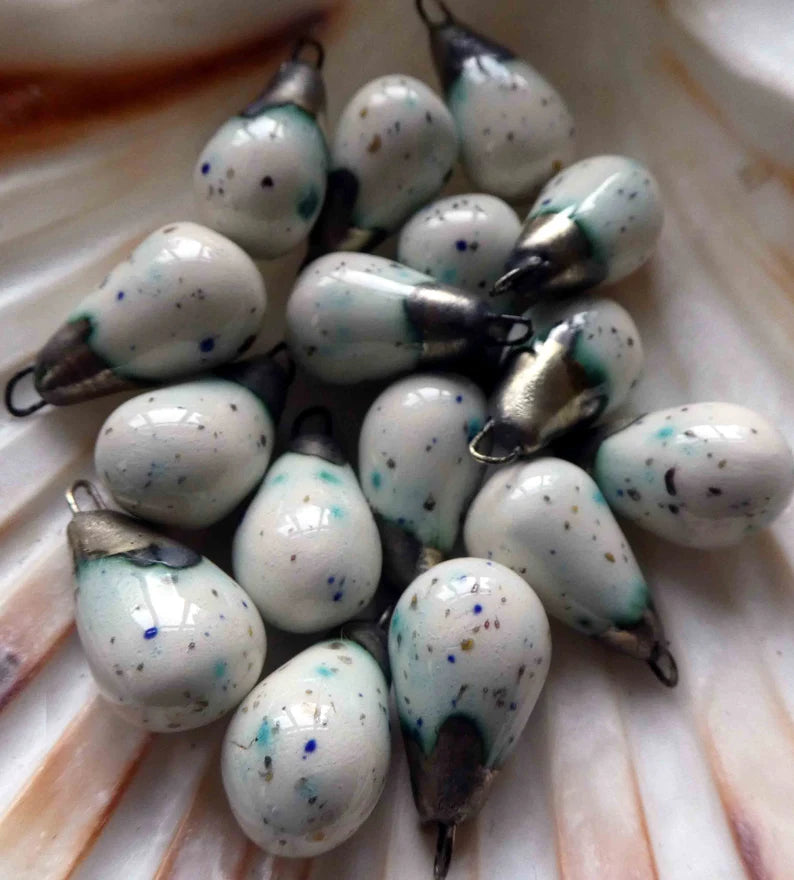 Ceramic Drops Earring Charms -Karneval