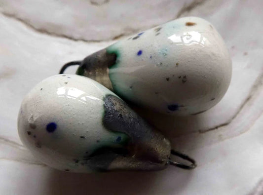 Ceramic Drops Earring Charms -Karneval