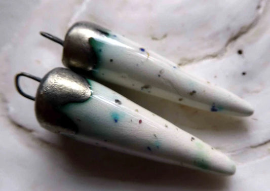 Ceramic Spikes Earring Charms -Karneval