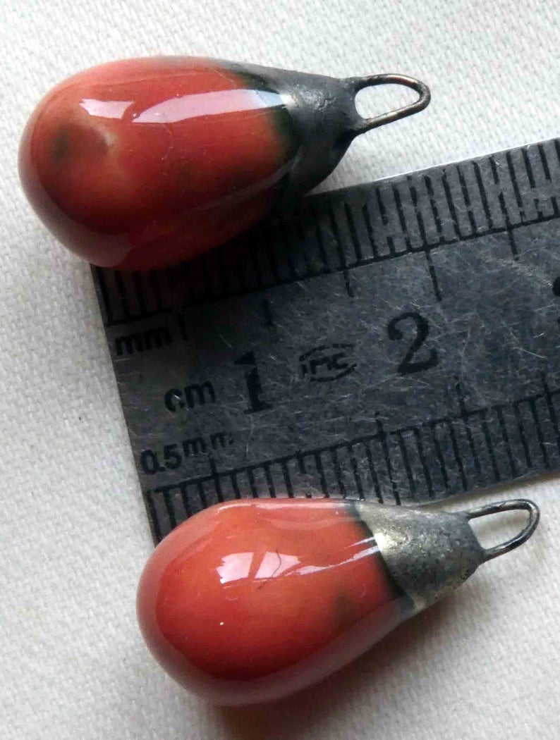 Ceramic Drops Earring Charms -Watermelon
