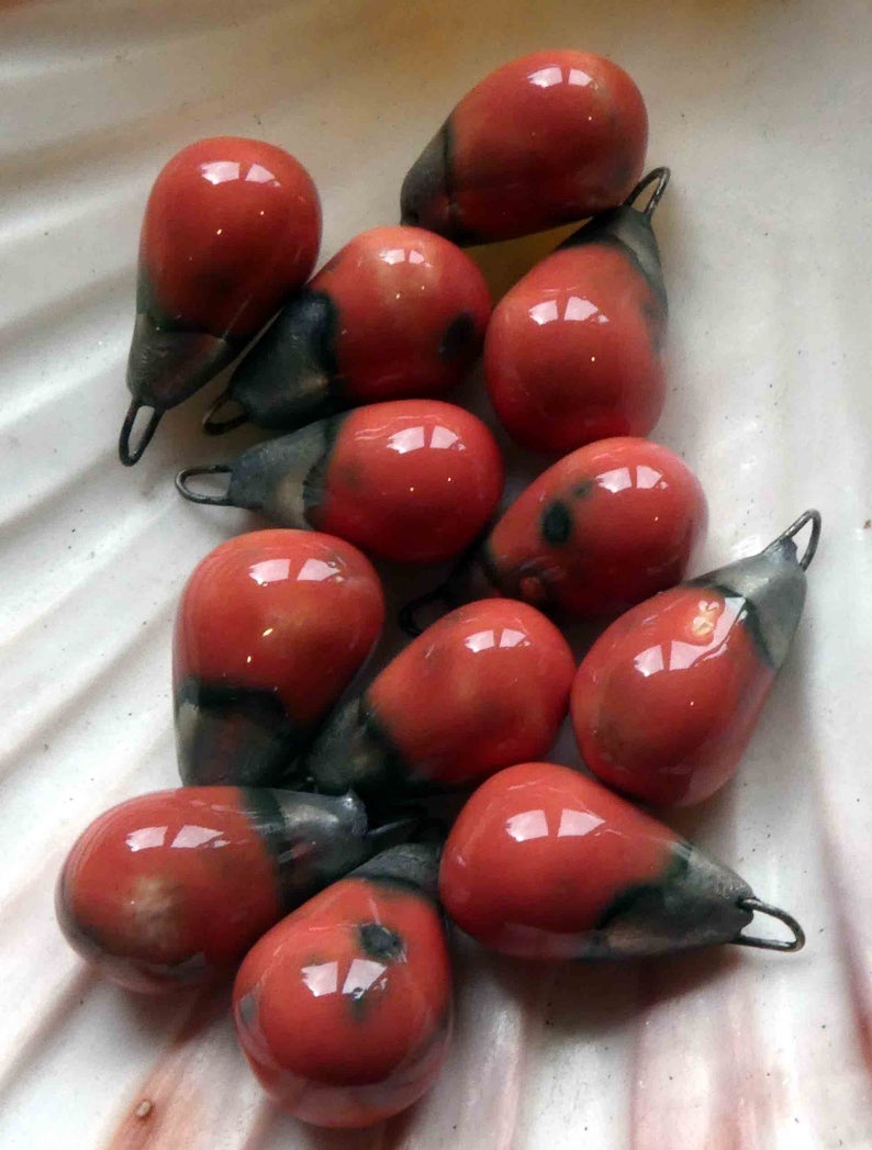 Ceramic Drops Earring Charms -Watermelon