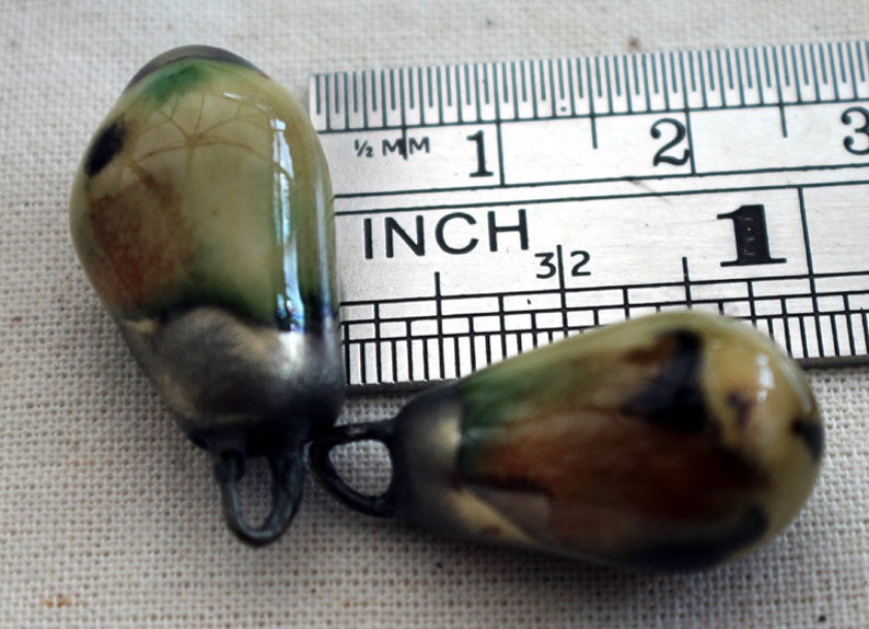 Ceramic Drops Earring Charms - Safari