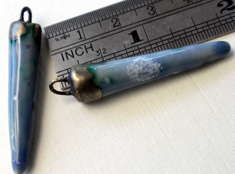 Ceramic Spikes Earring Charms -Sky Diamonds