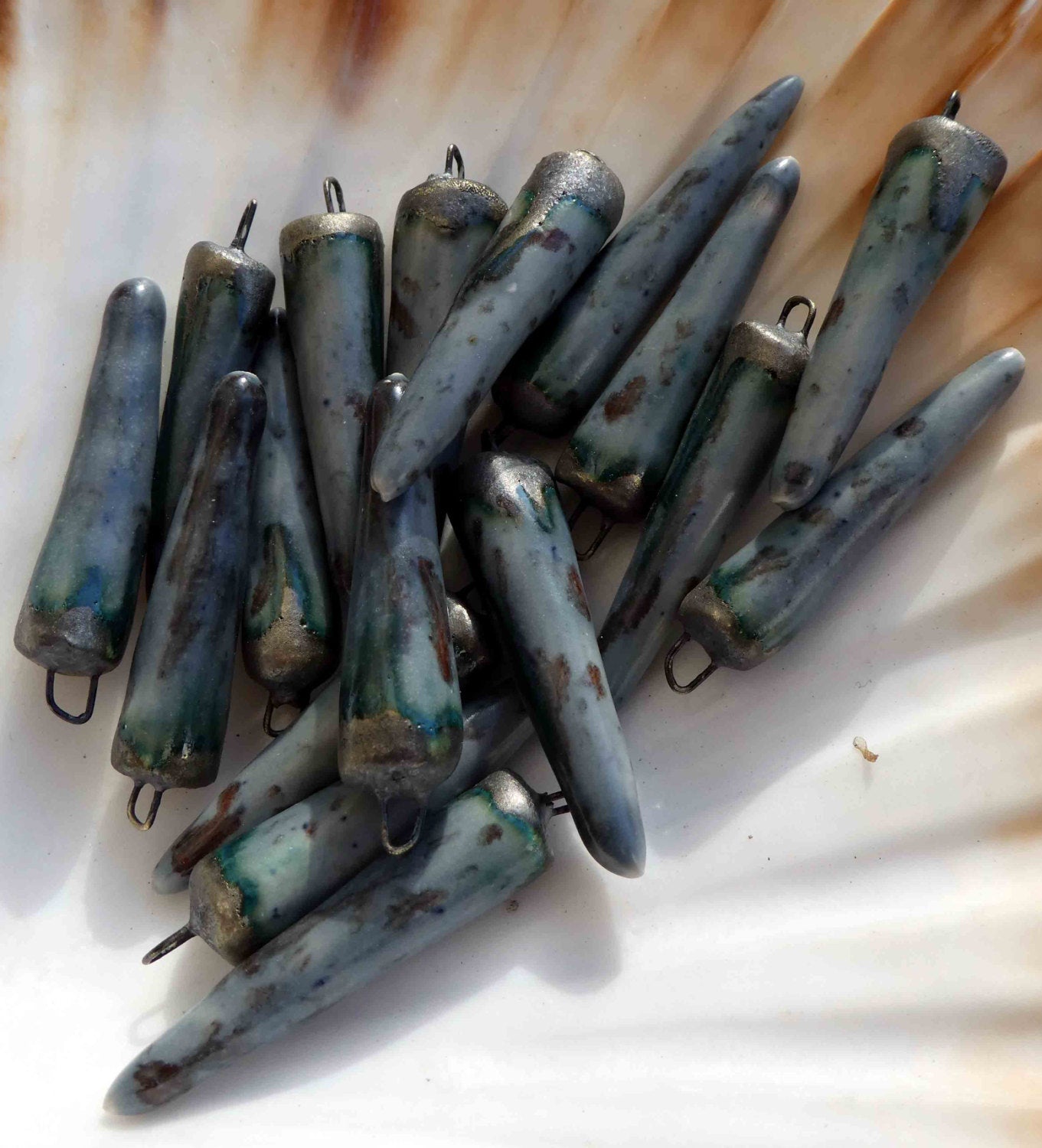 Ceramic Bronzy Spikes- Dove Grey