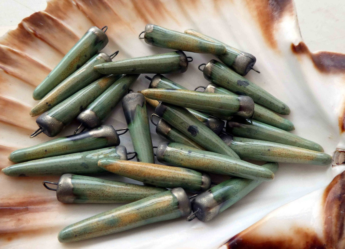 Ceramic Spikes Earring Charms - Provence