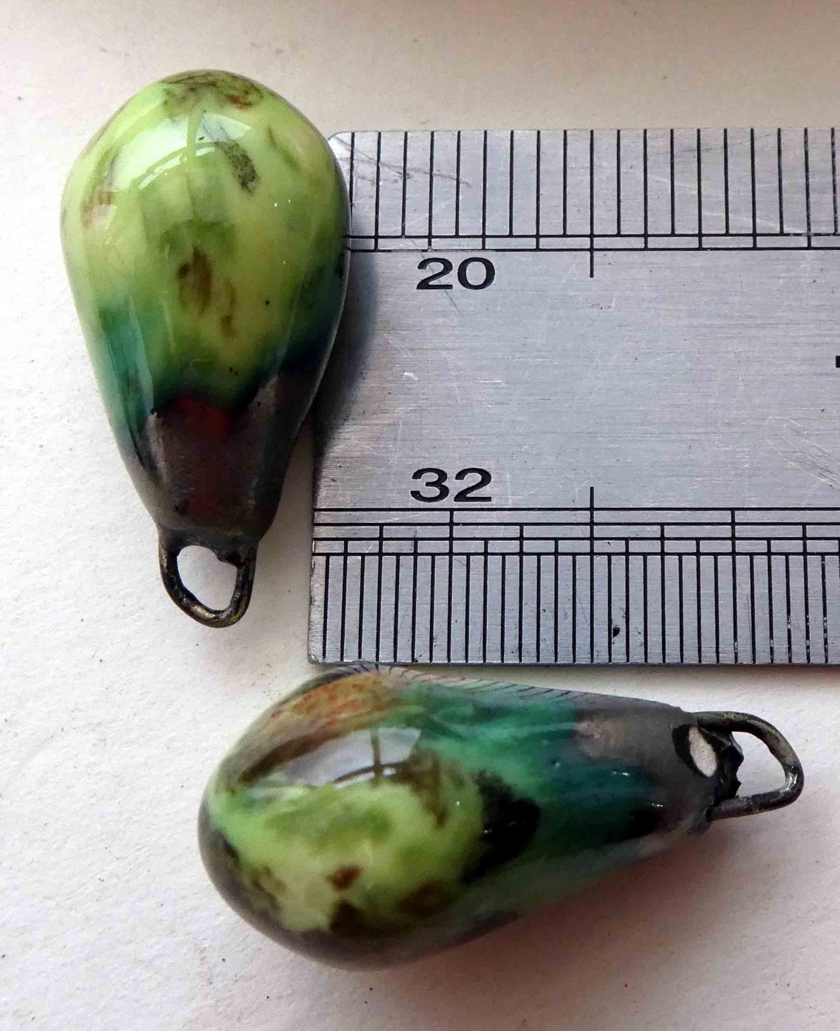 Ceramic Drops Earring Charms -Mixed Melon