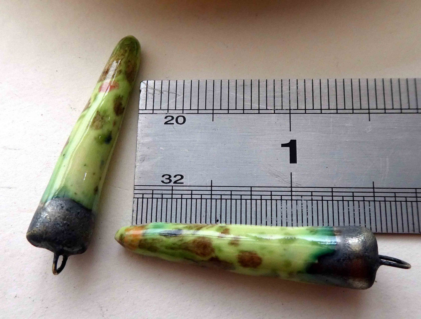 Ceramic Spikes Earring Charms -Mixed Melon