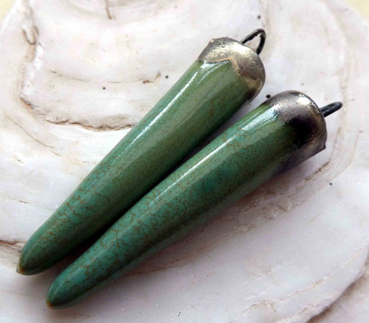 Ceramic Spikes Earring Charms - Tidal Pool