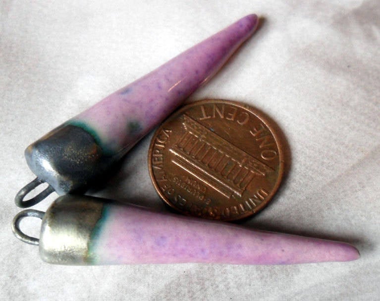 Ceramic Spikes Earring Charms -  Grapel