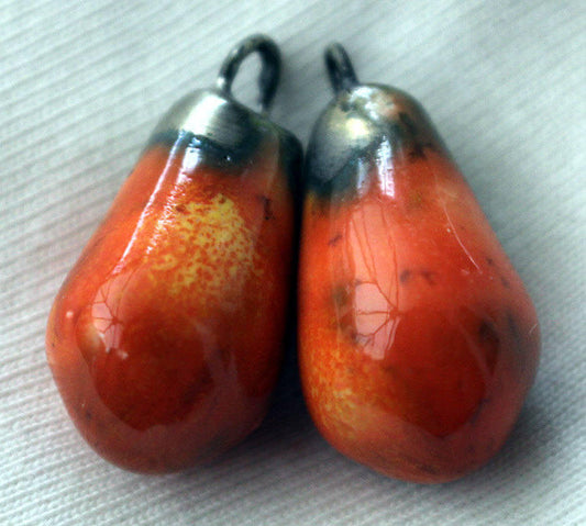 Ceramic Drops Earring Charms -Wildfire