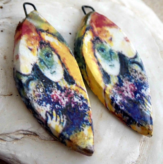 Ceramic Decal Marc Chagall Earring Charms #1