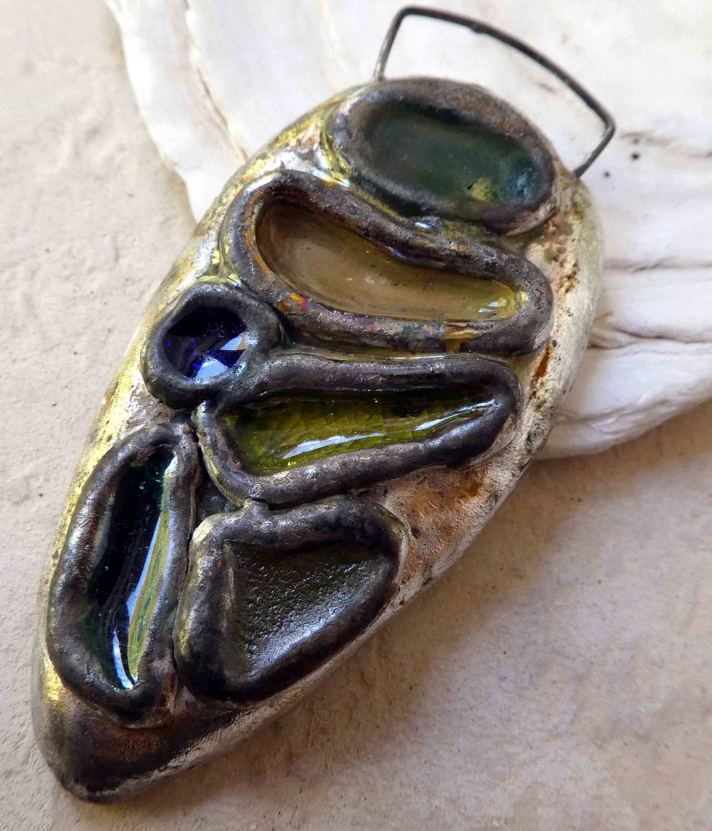 Ceramic Lustre Pools Pendant #1