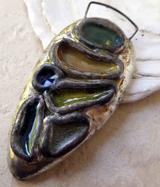 Ceramic Lustre Pools Pendant #1